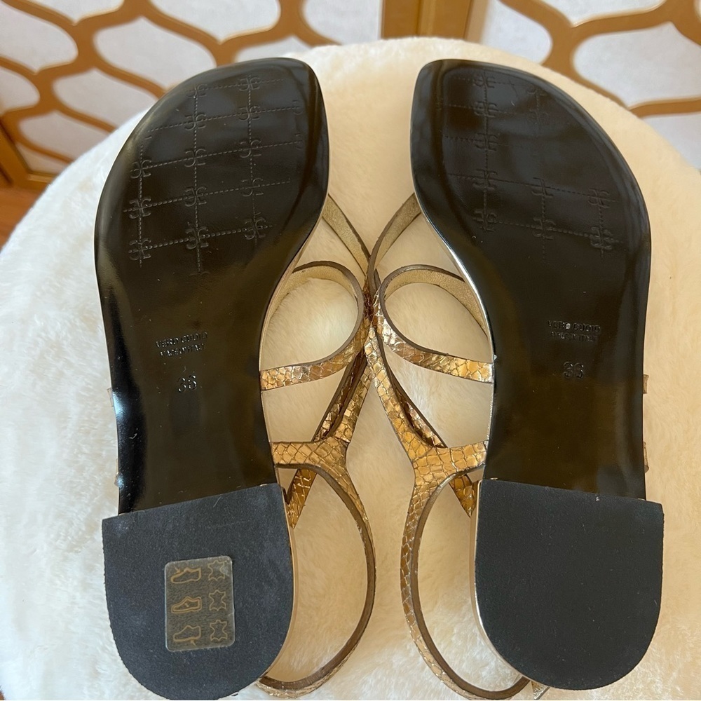 FABI  gold flat sandals size 36 new - Picture 12 of 12